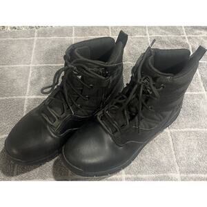 Used 8.5 MENS ORIGINAL SWAT PROTEC 6" SIDE ZIP POLISHABLE TOE BOOTS 106401 CLEAN